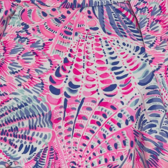 Lilly Pulitzer Buttercup Knit Shorts Stretch Raz Berry Sea You Soon Medium 8 - Picture 4 of 8